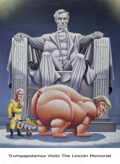 Trumpapotamus Visits The Lincoln